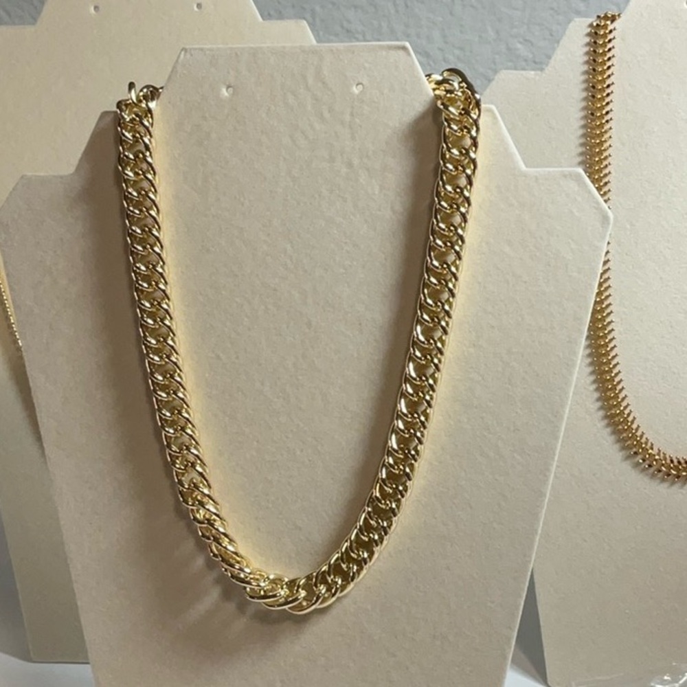 22” 18k Triple Plated Gold Cuban Link Chain